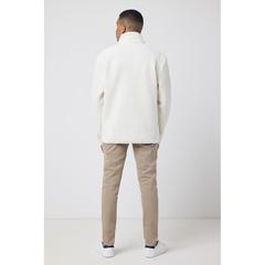 Vue Sherpa en polyester recyclé Iqoniq Diran de couleur beige| Krokrodeal