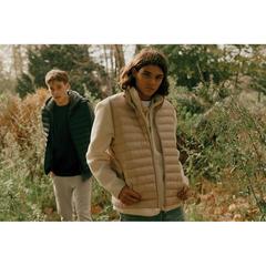 Vue Sherpa en polyester recyclé Iqoniq Diran de couleur beige| Krokrodeal