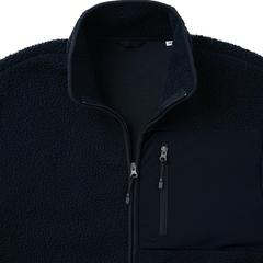Vue Sherpa en polyester recyclé Iqoniq Diran de couleur noir| Krokrodeal
