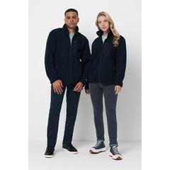 Vue Sherpa en polyester recyclé Iqoniq Diran de couleur noir| Krokrodeal