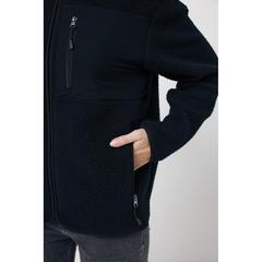 Vue Sherpa en polyester recyclé Iqoniq Diran de couleur noir| Krokrodeal