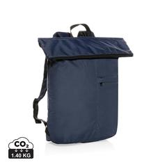 Vue Sac à dos pliable Dillon en rPET AWARE™ de couleur bleu| Krokrodeal
