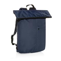 Vue Sac à dos pliable Dillon en rPET AWARE™ de couleur bleu| Krokrodeal