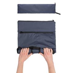 Vue Sac à dos pliable Dillon en rPET AWARE™ de couleur bleu| Krokrodeal