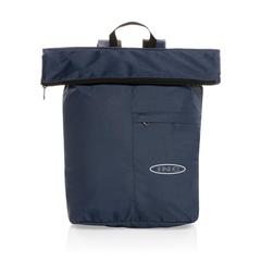 Vue Sac à dos pliable Dillon en rPET AWARE™ de couleur bleu| Krokrodeal