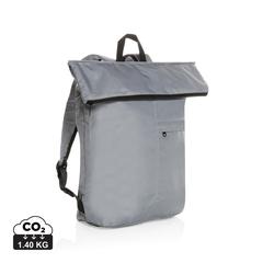Vue Sac à dos pliable Dillon en rPET AWARE™ de couleur gris| Krokrodeal