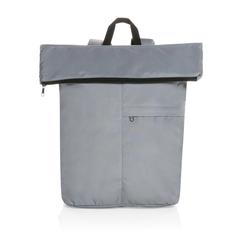 Vue Sac à dos pliable Dillon en rPET AWARE™ de couleur gris| Krokrodeal