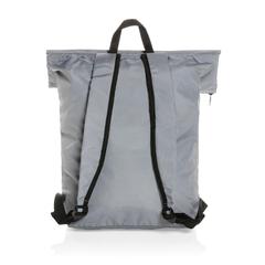 Vue Sac à dos pliable Dillon en rPET AWARE™ de couleur gris| Krokrodeal