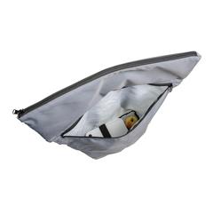 Vue Sac à dos pliable Dillon en rPET AWARE™ de couleur gris| Krokrodeal