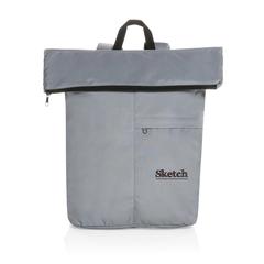 Vue Sac à dos pliable Dillon en rPET AWARE™ de couleur gris| Krokrodeal