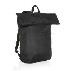 Vue Sac à dos pliable Dillon en rPET AWARE™ de couleur noir| Krokrodeal