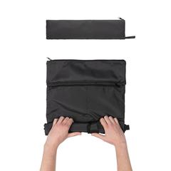 Vue Sac à dos pliable Dillon en rPET AWARE™ de couleur noir| Krokrodeal