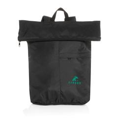 Vue Sac à dos pliable Dillon en rPET AWARE™ de couleur noir| Krokrodeal
