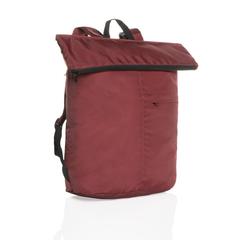 Vue Sac à dos pliable Dillon en rPET AWARE™ de couleur rouge| Krokrodeal