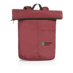 Vue Sac à dos pliable Dillon en rPET AWARE™ de couleur rouge| Krokrodeal