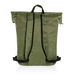Vue Sac à dos pliable Dillon en rPET AWARE™ de couleur vert| Krokrodeal