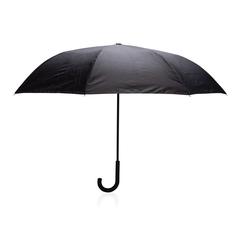 Vue Parapluie réversible 23" en rPET 190T Impact AWARE™ de couleur gris| Krokrodeal