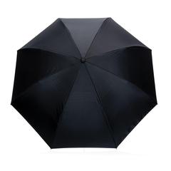Vue Parapluie réversible 23" en rPET 190T Impact AWARE™ de couleur gris| Krokrodeal