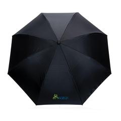 Vue Parapluie réversible 23" en rPET 190T Impact AWARE™ de couleur gris| Krokrodeal
