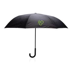 Vue Parapluie réversible 23" en rPET 190T Impact AWARE™ de couleur rouge| Krokrodeal