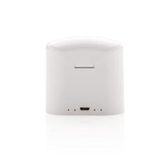 Vue Ecouteurs sans fil avec boitier de charge Liberty de couleur blanc| Krokrodeal