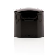 Vue Ecouteurs sans fil avec boitier de charge Liberty de couleur noir| Krokrodeal
