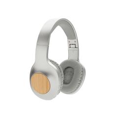 Vue Casque audio en bambou Dakota de couleur gris| Krokrodeal