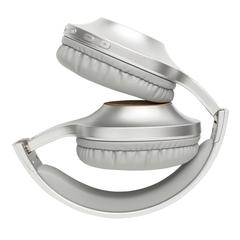 Vue Casque audio en bambou Dakota de couleur gris| Krokrodeal