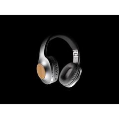 Vue Casque audio en bambou Dakota de couleur gris| Krokrodeal