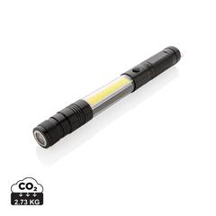 Vue Lampe télescopique avec COB de couleur noir| Krokrodeal