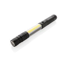 Vue Lampe télescopique avec COB de couleur noir| Krokrodeal
