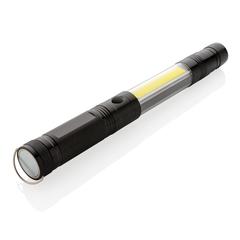 Vue Lampe télescopique avec COB de couleur noir| Krokrodeal