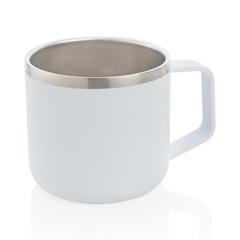 Vue Tasse randonnée en acier inoxydable de couleur blanc| Krokrodeal