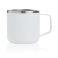 Vue Tasse randonnée en acier inoxydable de couleur blanc| Krokrodeal