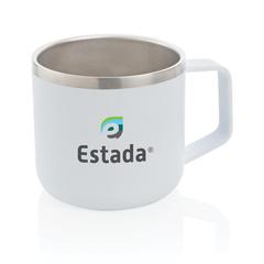 Vue Tasse randonnée en acier inoxydable de couleur blanc| Krokrodeal