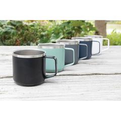 Vue Tasse randonnée en acier inoxydable de couleur blanc| Krokrodeal
