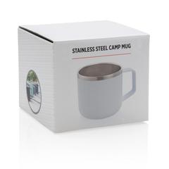 Vue Tasse randonnée en acier inoxydable de couleur blanc| Krokrodeal
