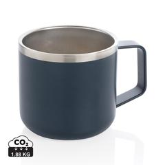 Vue Tasse randonnée en acier inoxydable de couleur bleu| Krokrodeal