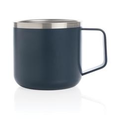 Vue Tasse randonnée en acier inoxydable de couleur bleu| Krokrodeal