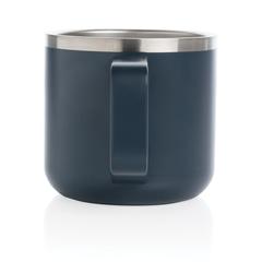 Vue Tasse randonnée en acier inoxydable de couleur bleu| Krokrodeal