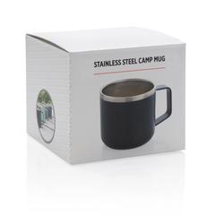 Vue Tasse randonnée en acier inoxydable de couleur bleu| Krokrodeal