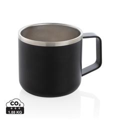 Vue Tasse randonnée en acier inoxydable de couleur noir| Krokrodeal