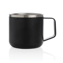 Vue Tasse randonnée en acier inoxydable de couleur noir| Krokrodeal