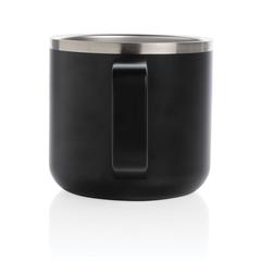 Vue Tasse randonnée en acier inoxydable de couleur noir| Krokrodeal