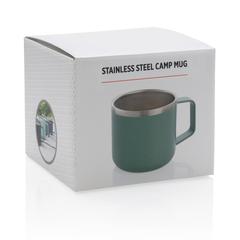 Vue Tasse randonnée en acier inoxydable de couleur vert| Krokrodeal
