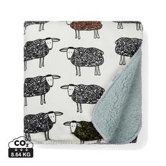 Vue VINGA Plaid sherpa en rPET GRS Sheep de couleur blanc| Krokrodeal