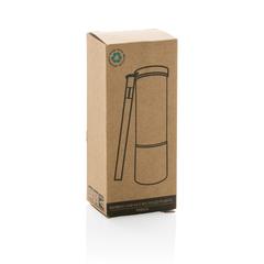 Vue Lampe torche en bambou et plastique recyclé RCS de couleur marron| Krokrodeal