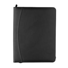 Vue Conférencier avec fermeture à zip en rPU RCS de couleur noir| Krokrodeal