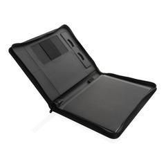 Vue Conférencier avec fermeture à zip en rPU RCS de couleur noir| Krokrodeal