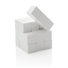 Vue Casse-tête en bois dans une pochette en toile de couleur blanc| Krokrodeal
